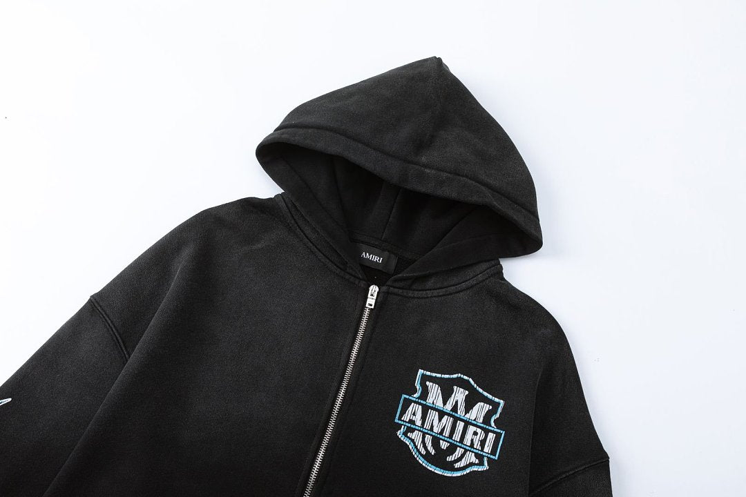AMIRI MA flames zip hoodie