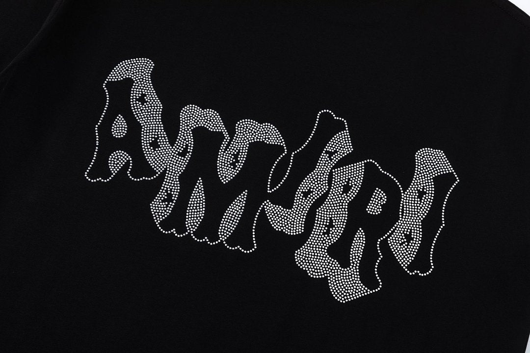 AMIRI crystal-embellished logo-print T-shirt