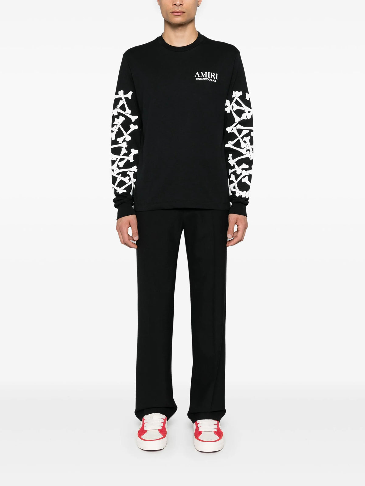 AMIRI Bones Stacked T-shirt Long Sleeve Tee