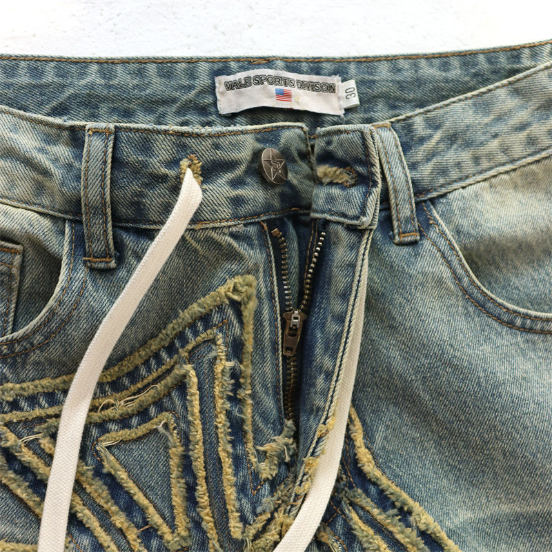 VALLEY Embroidered Letter Jeans #8261