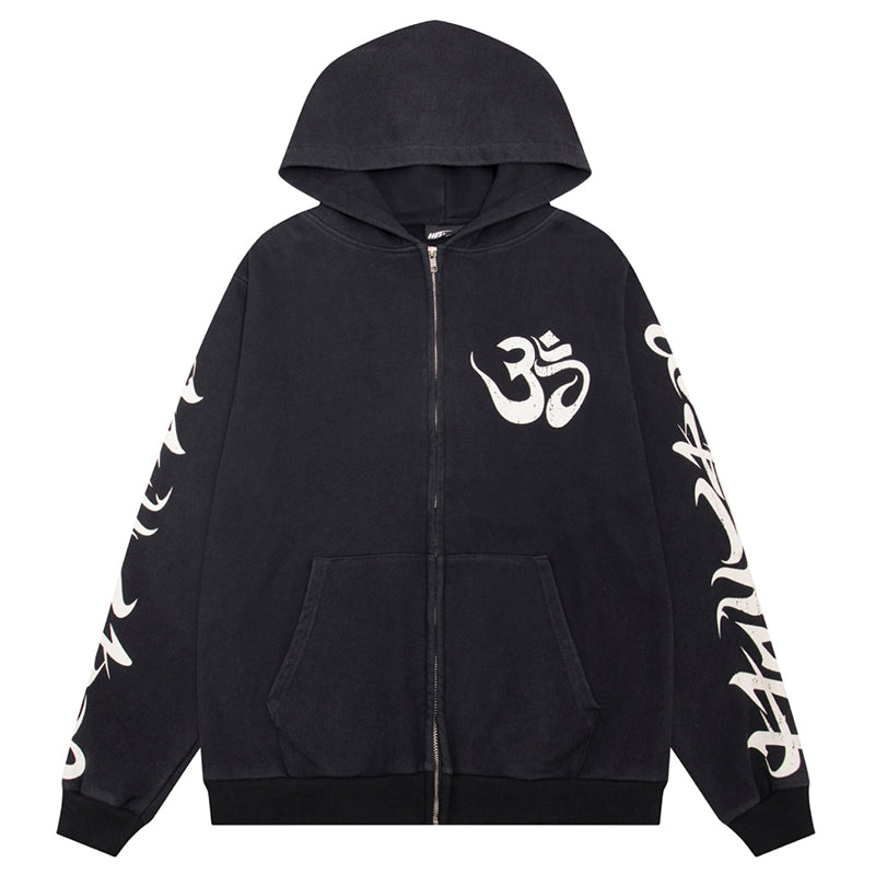 Hellstar OHM Yoga Zip Up Hoodie