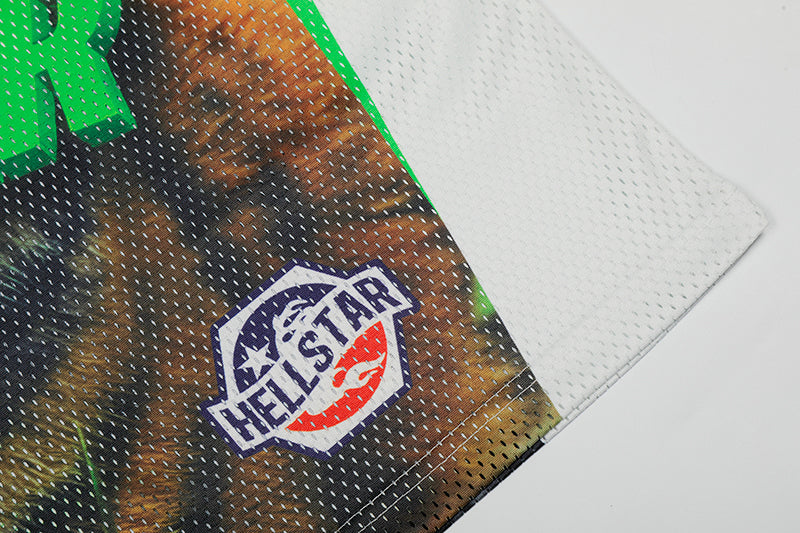 Hellstar Tiger Print Mesh Jersey