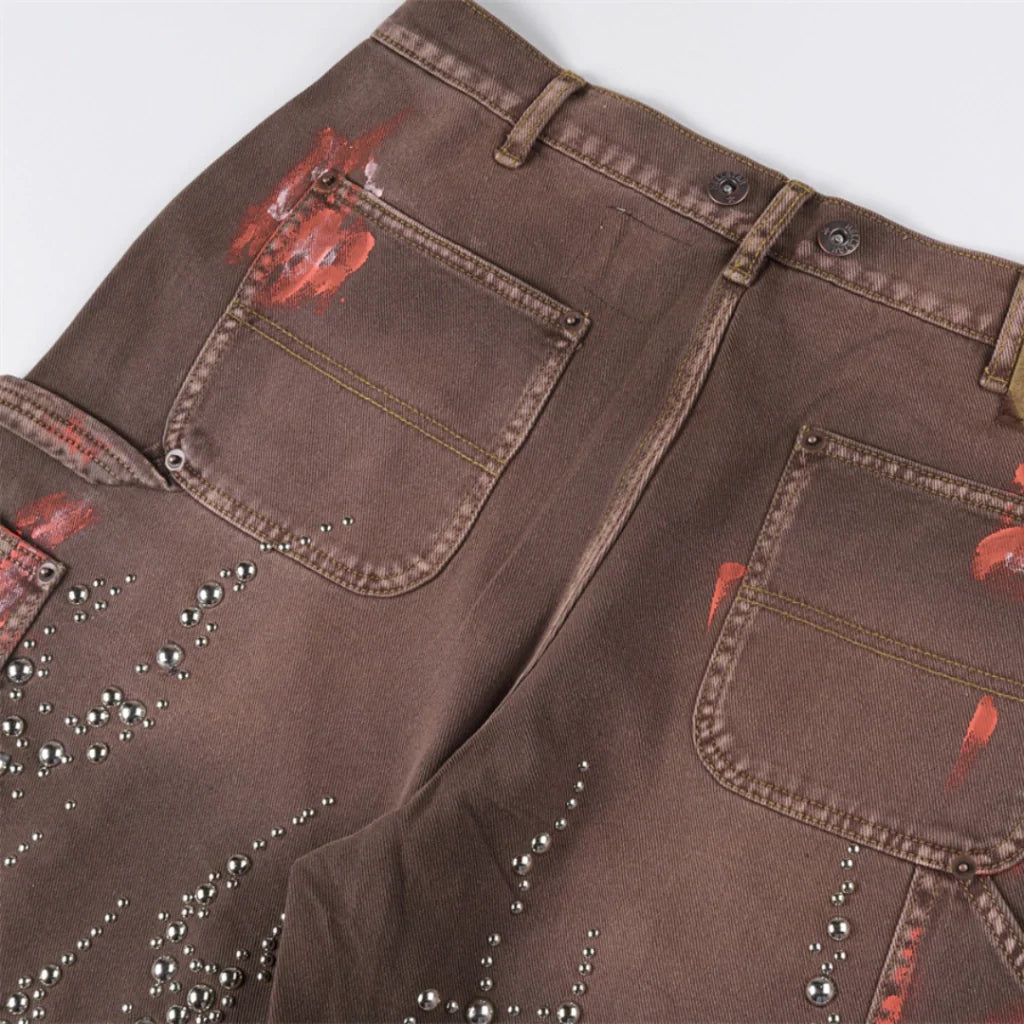 Hellstar Capsule 11 Studded Double Knee Carpenter Shorts