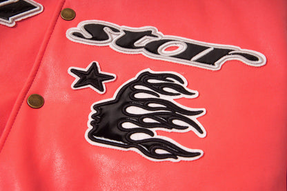 Hellstar All Star Leather Jacket Red
