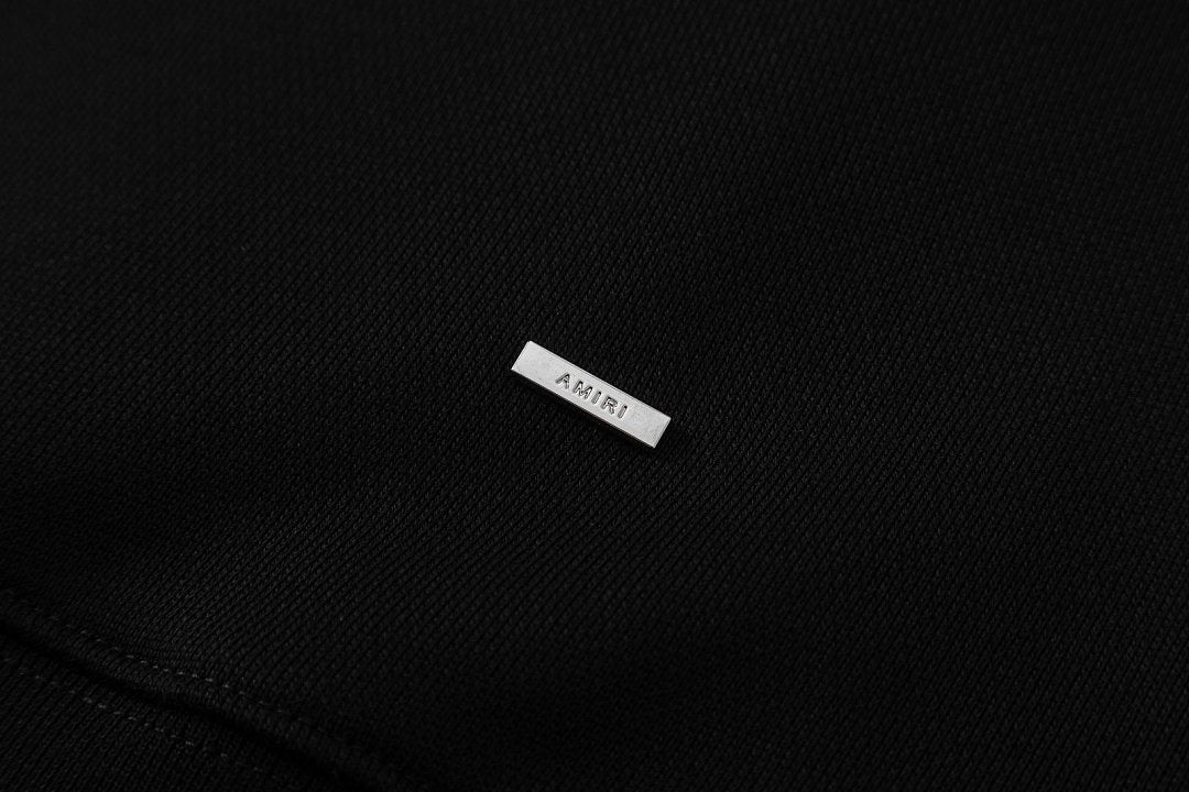 AMIRI logo detail zip up hoodie