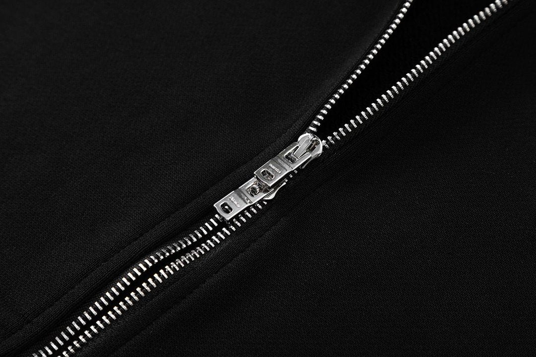 AMIRI logo detail zip up hoodie