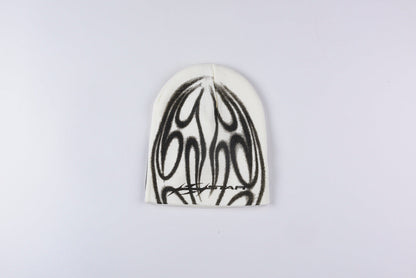 Hellstar Small logo Airbrush Flame Beanie