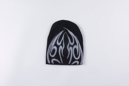 Hellstar Small logo Airbrush Flame Beanie