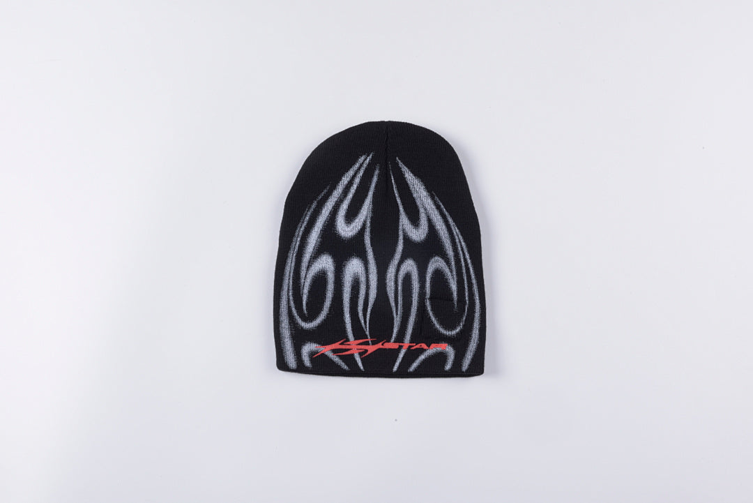 Hellstar Small logo Airbrush Flame Beanie