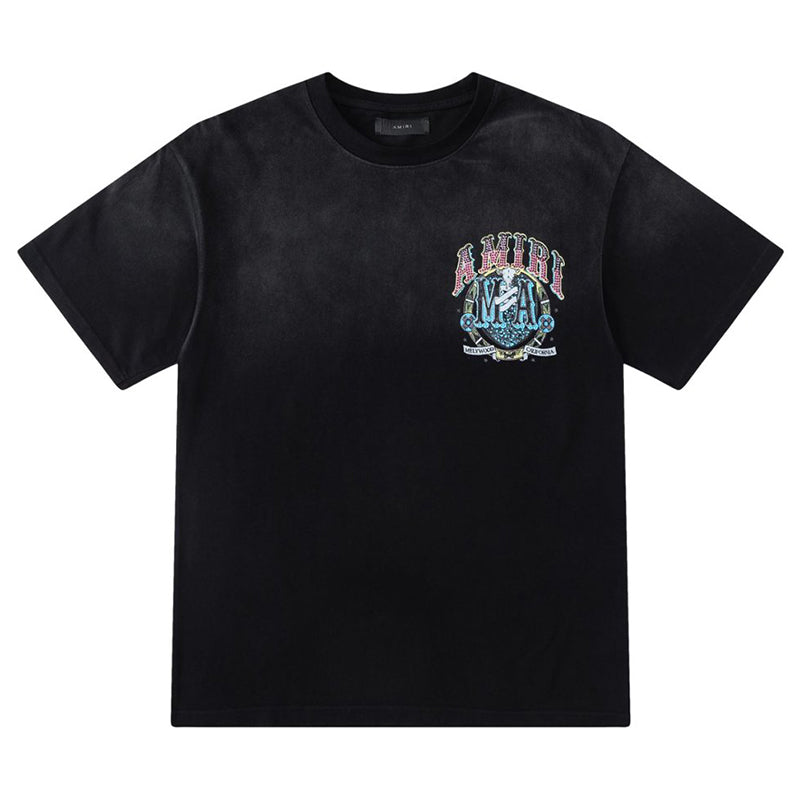 AMIRI crystal-embellished logo-print T-shirt