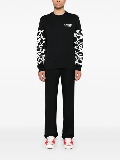 AMIRI Bones Stacked T-shirt Long Sleeve Tee