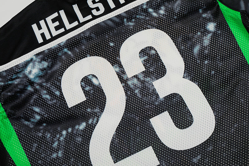 Hellstar Tiger Print Mesh Jersey