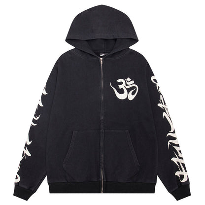 Hellstar OHM Yoga Zip Up Hoodie