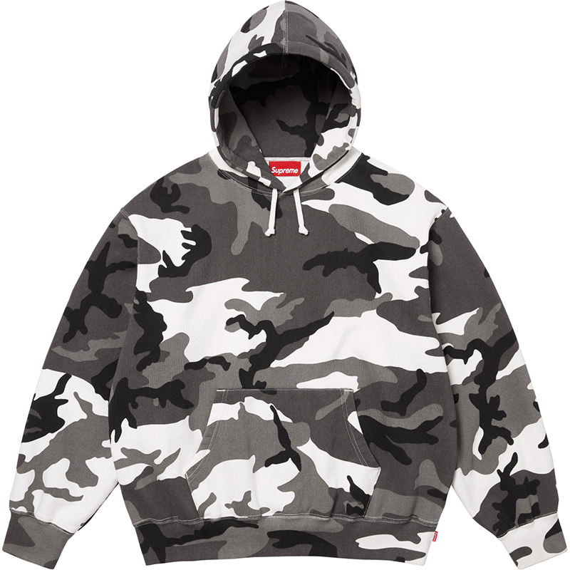 Supreme Satin Applique Hooded Sweatshirt 'Woodland Camo'