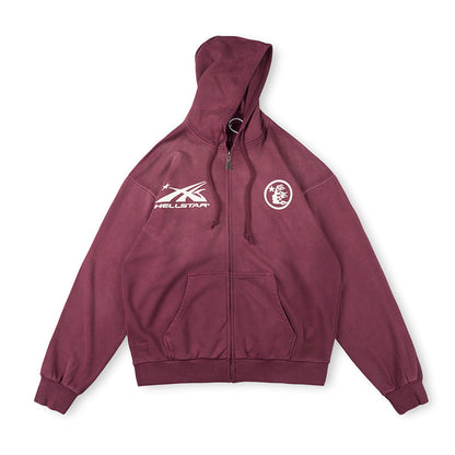 Hellstar HS Logo Zip Up Hoodie