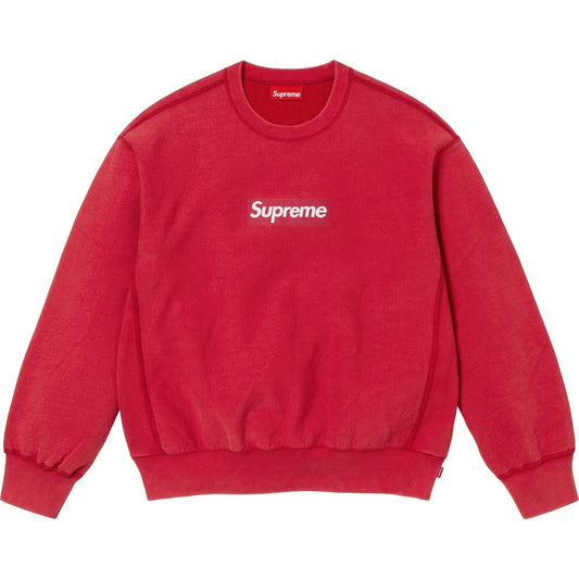 Supreme 25SS Washed Box Logo Crewneck Sweatshirts
